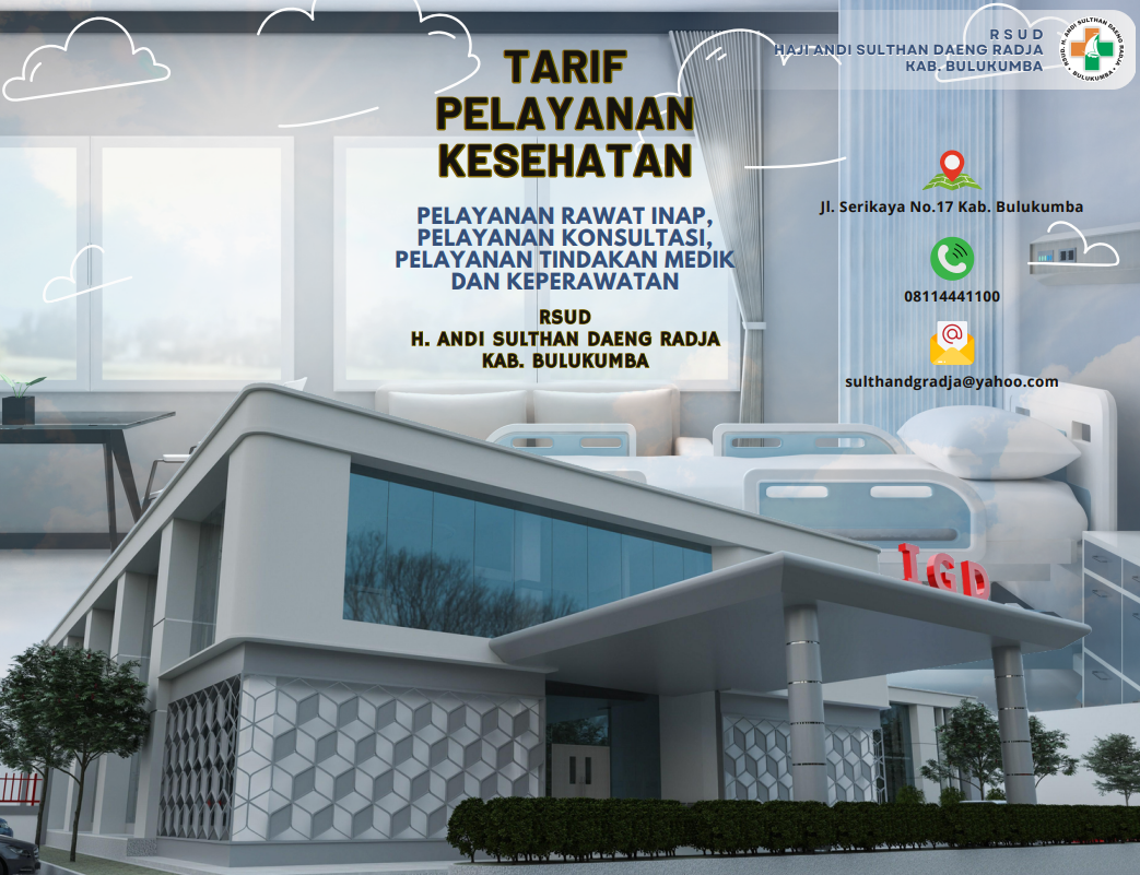 TARIF PELAYANAN KESEHATAN RAWAT INAP RSUD H. ANDI SULTHAN DAENG RADJA KAB. BULUKUMBA